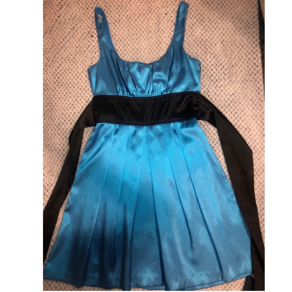 Silky blue dress
